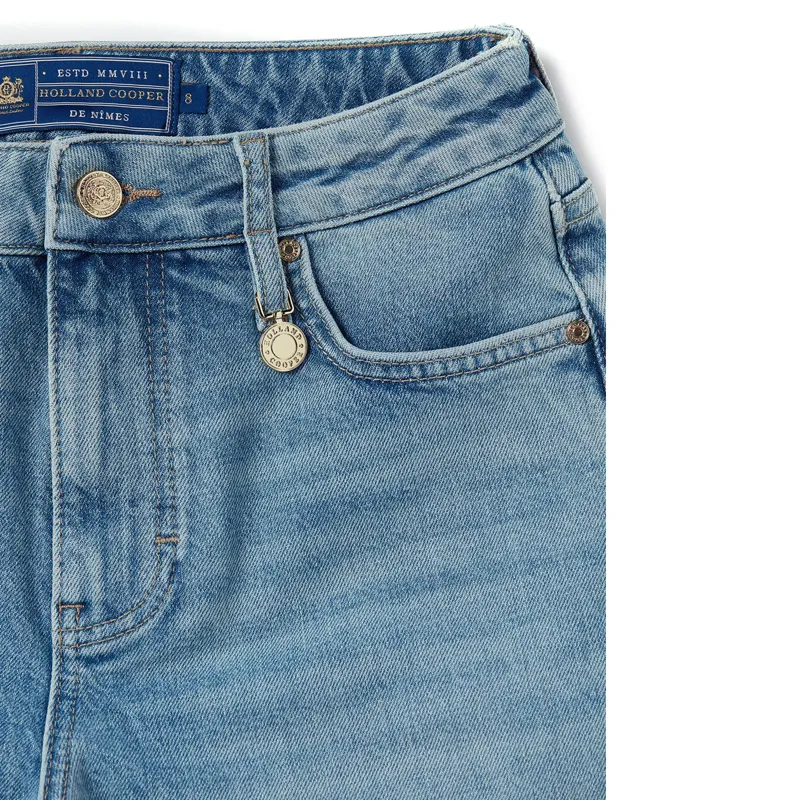 Holland Cooper High Rise Denim Short - Vintage Indigo-5